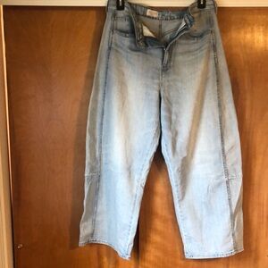 Pilcro Blue Flare Wide Leg Jeans